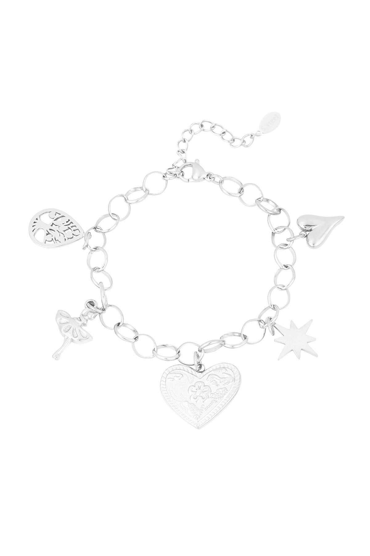 Stainless Steel heartfelt sparkle armband