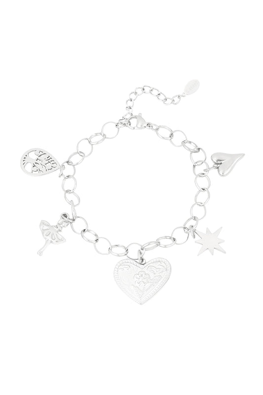 Stainless Steel heartfelt sparkle armband