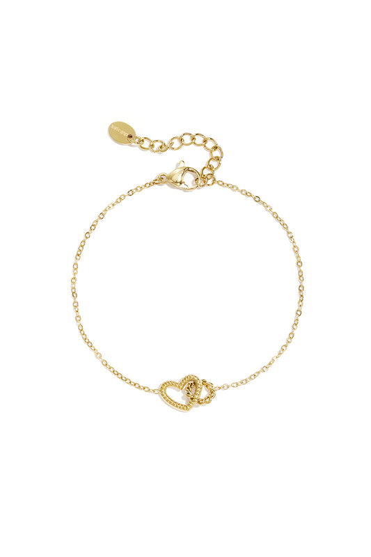 Armband met Verstrengelde Hartjes