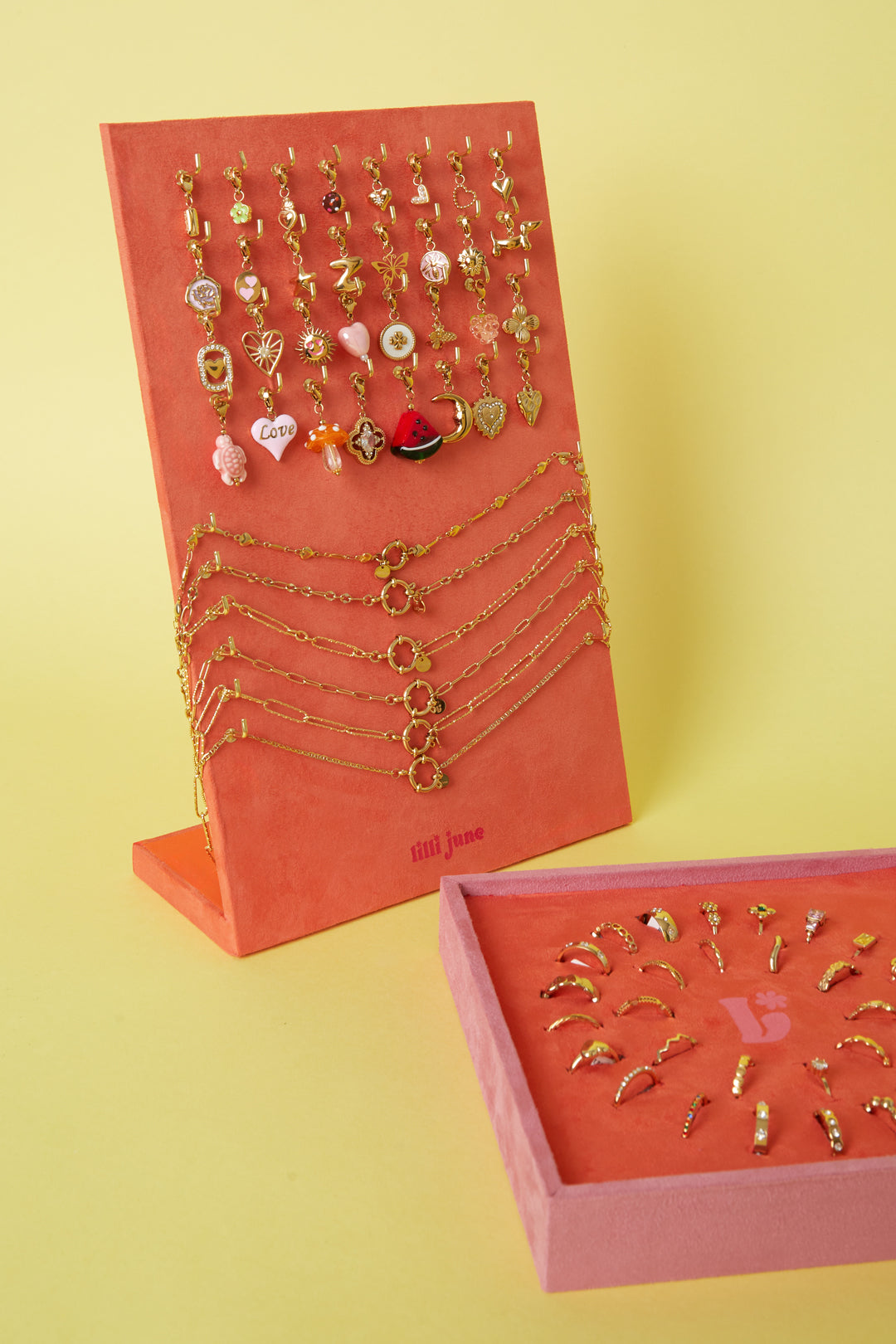 Lilli June roestvrijstalen ringen displayset