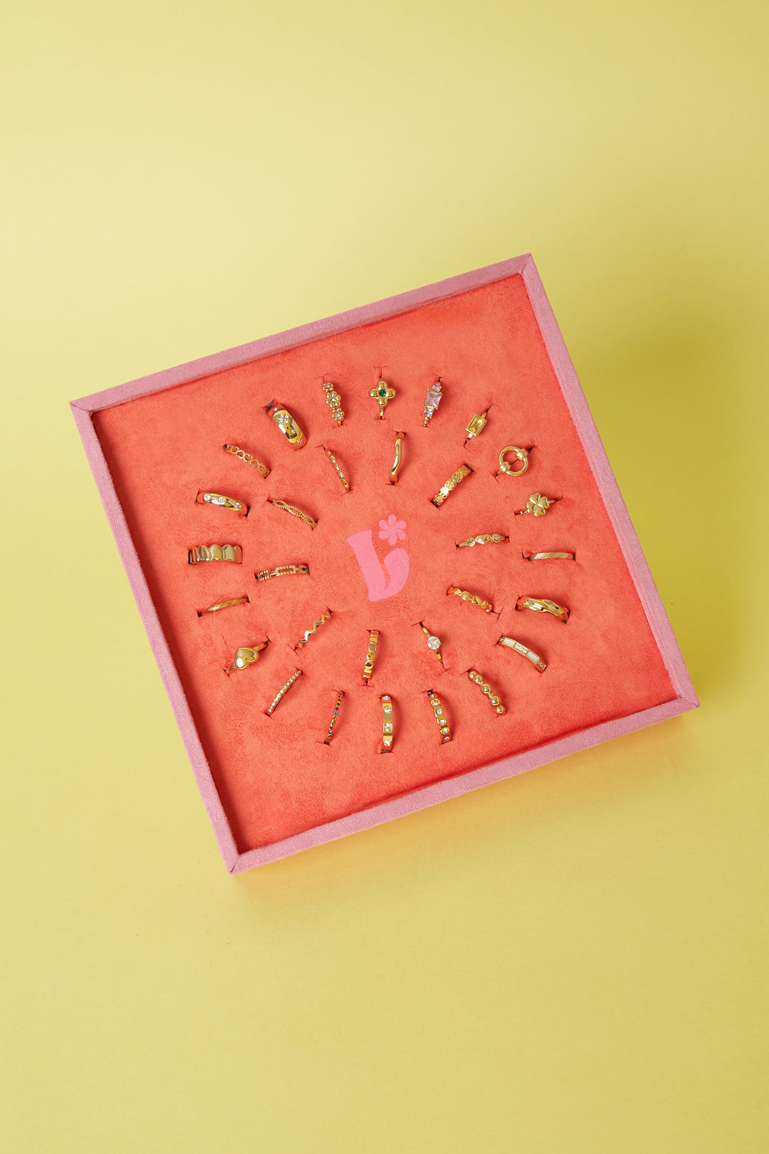 Lilli June roestvrijstalen ringen displayset