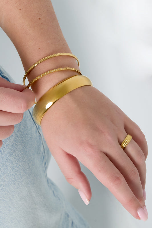 HZ Bangle Fine Lines – zilverkleurig