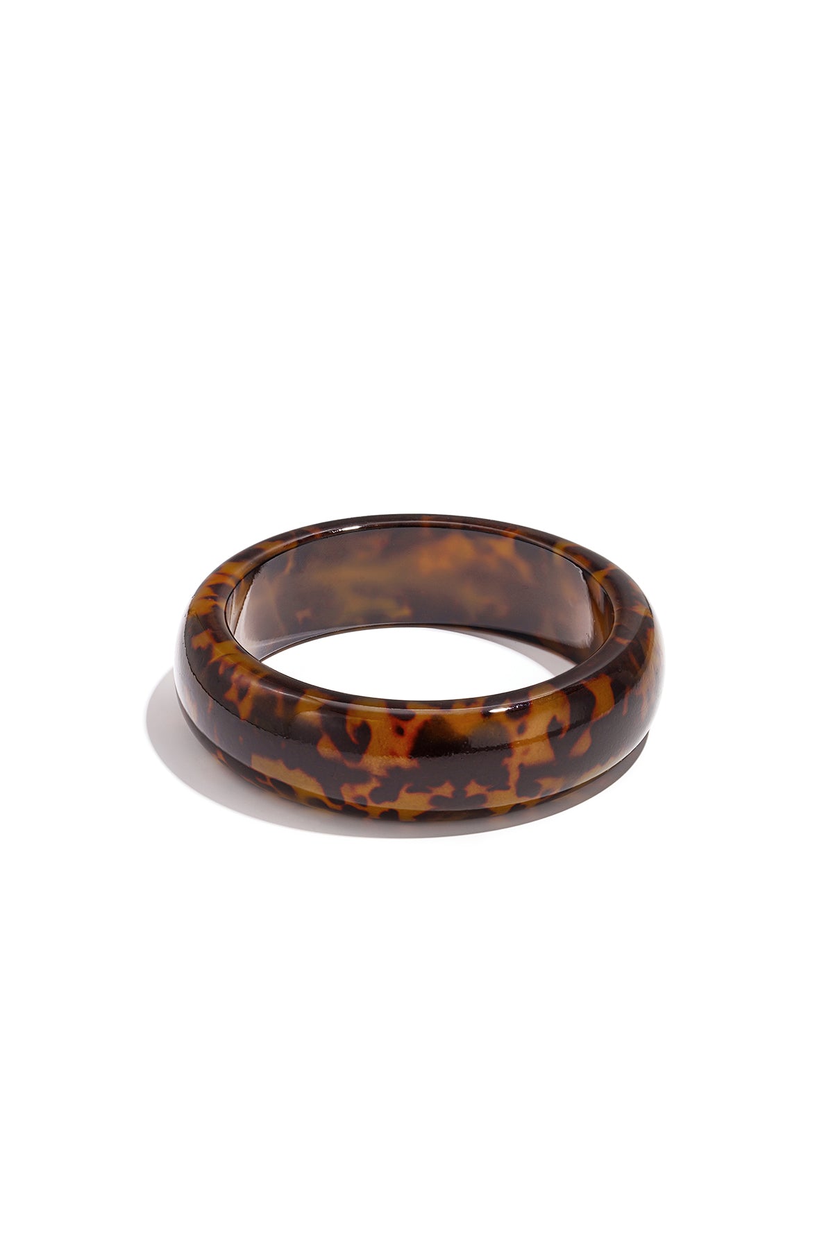 Luipaard hars armband donkerbruin