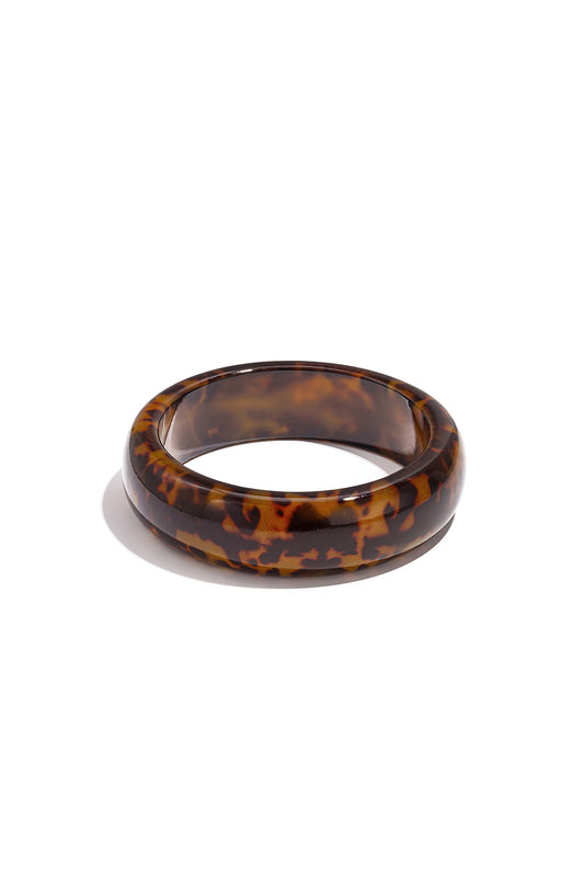 Luipaard hars armband donkerbruin