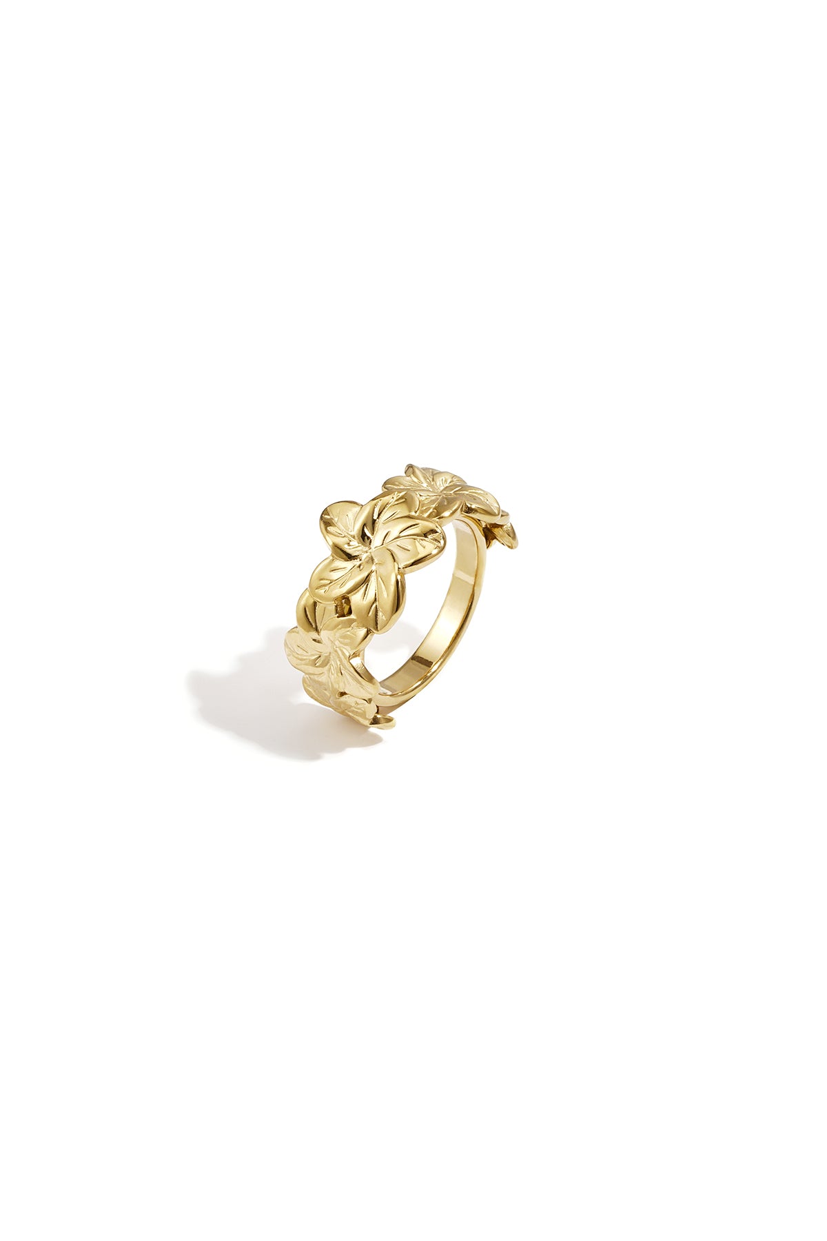 Statement ring met hibiscus bloemen
