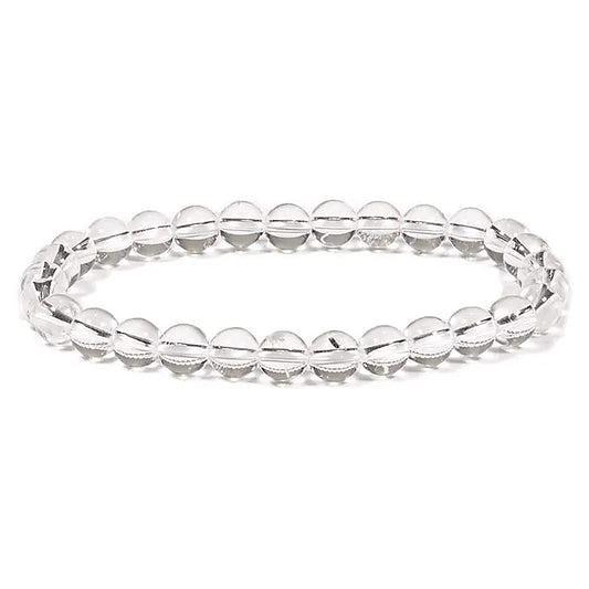 Armband bergkristal 6mm