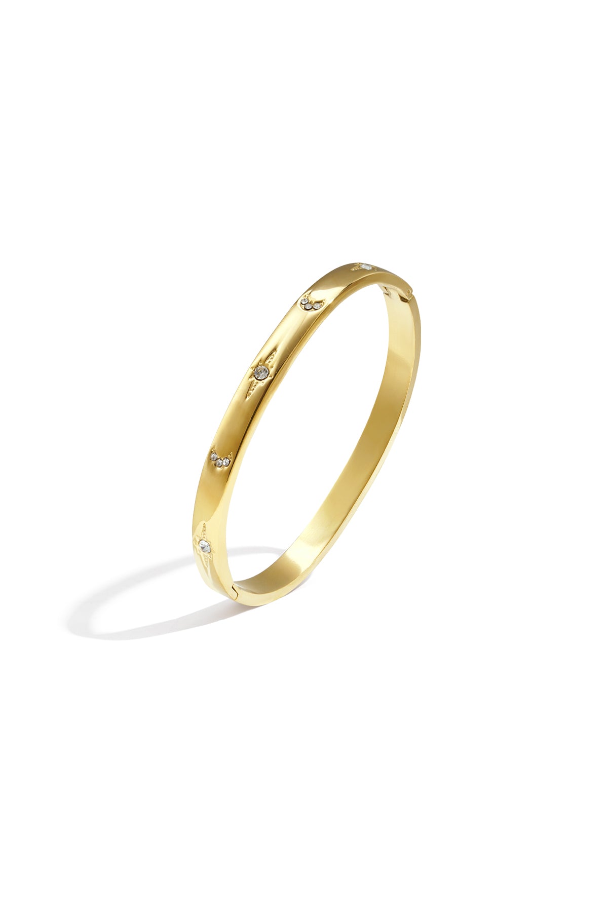 Stainless Steel Armband van roestvrij staal met stippen