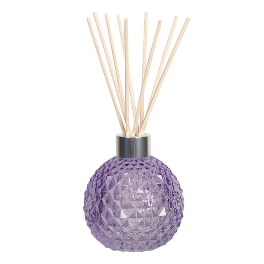 Leeg diffuser glas met 50 stokjes - paars