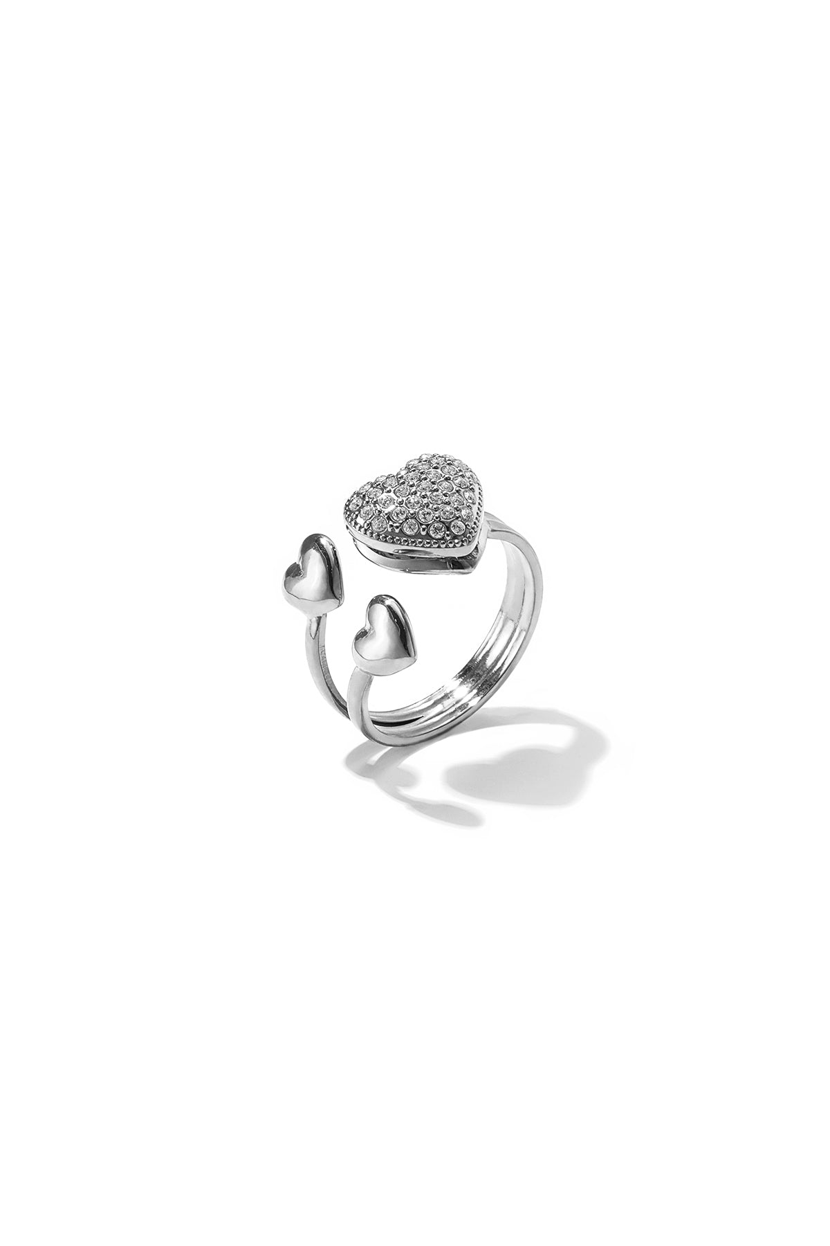 Statementring Stainless Steel met hartmotief