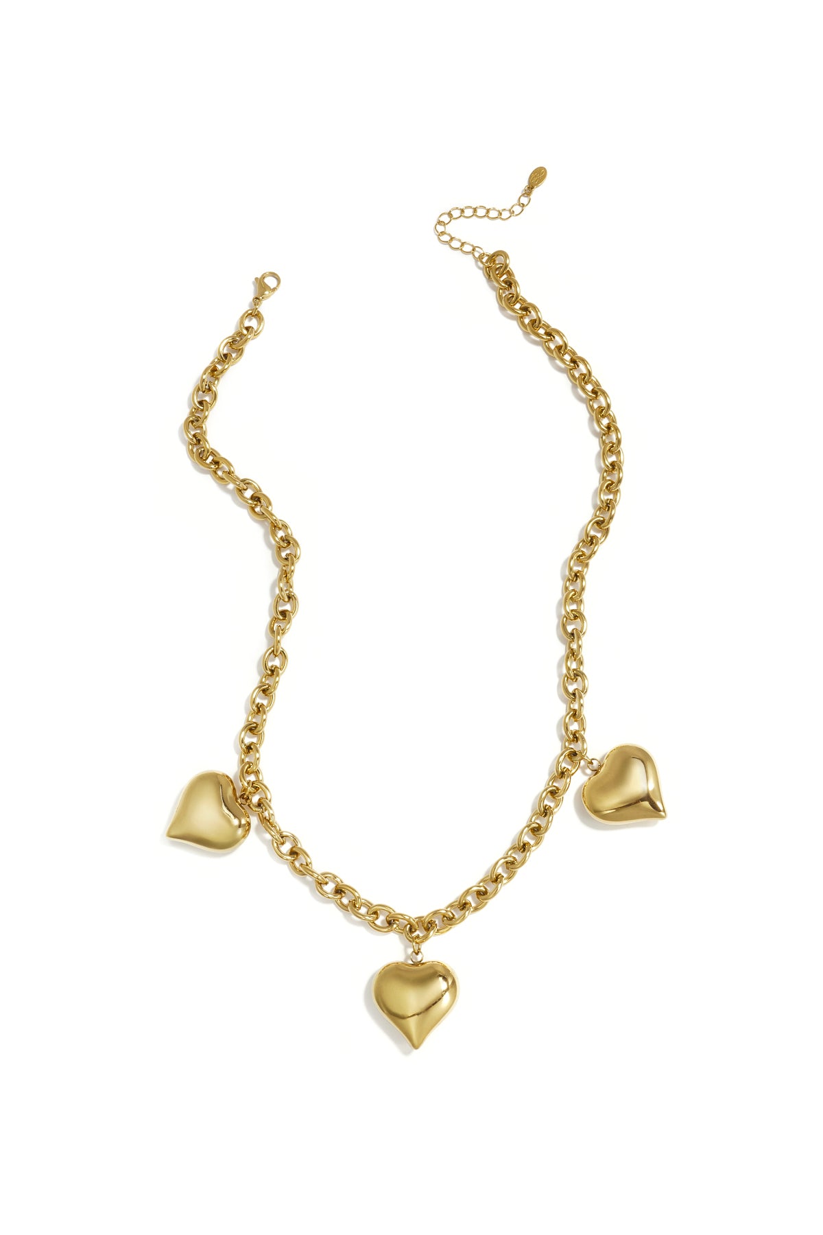 Chunky ketting met grote harten