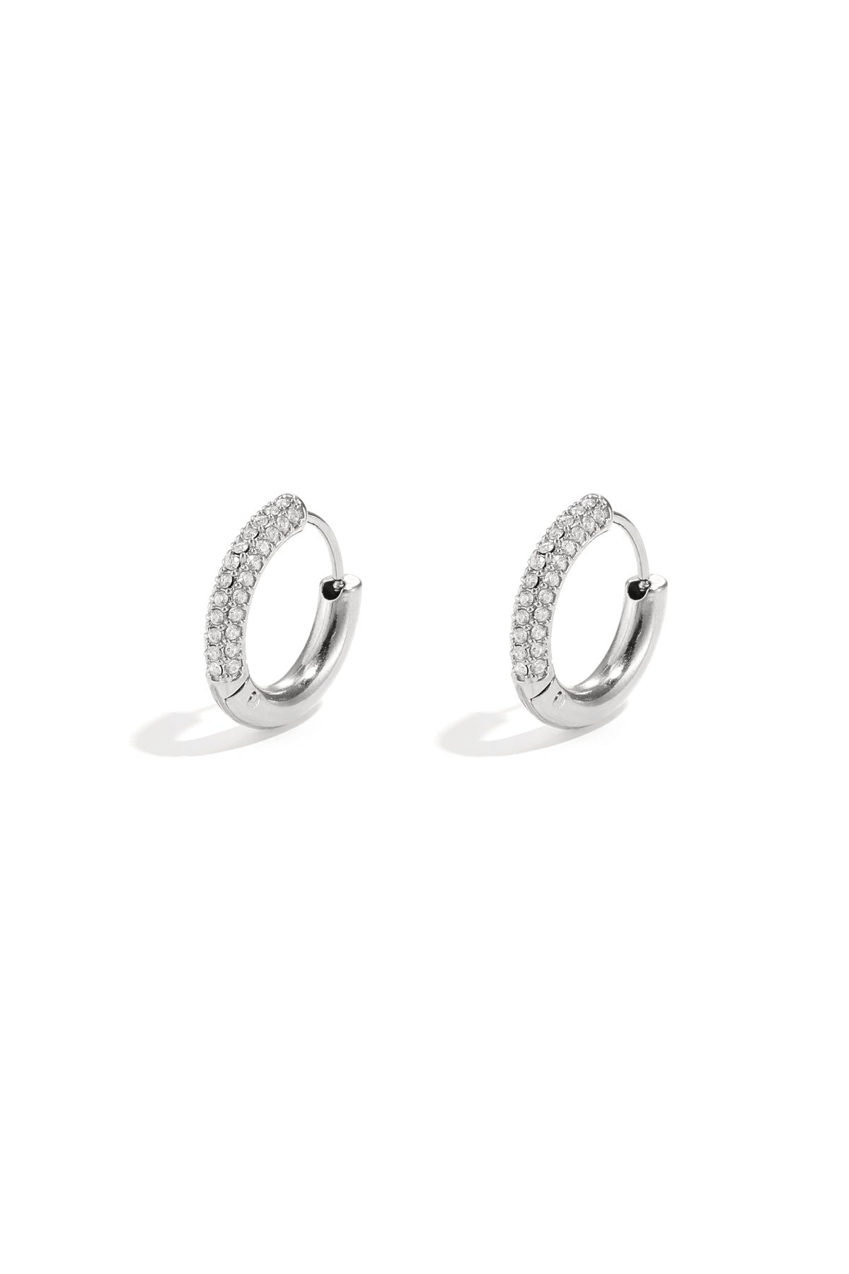 Stainless steel creolen met steentjes