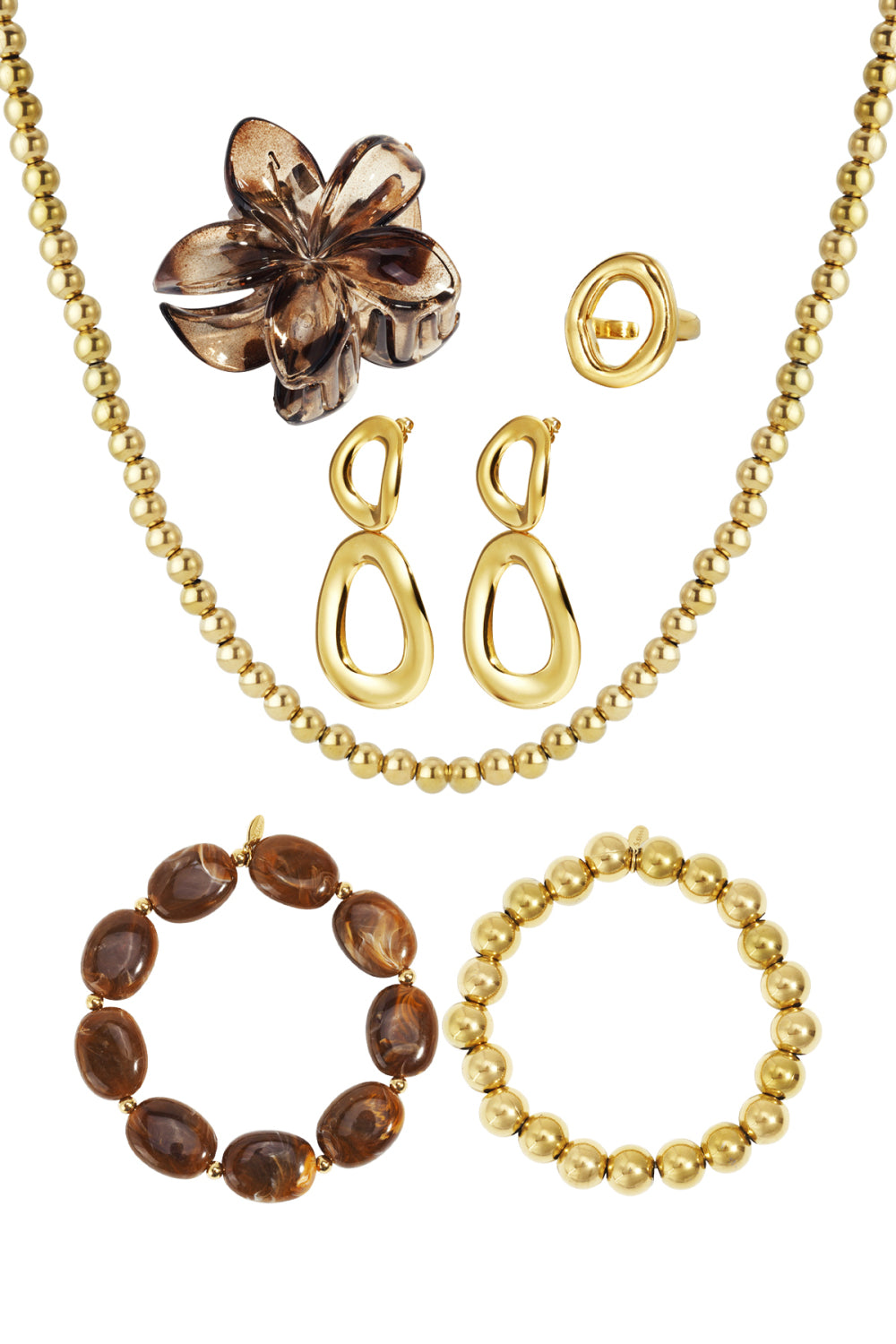 Luxe Sieraden Adventskalender Goud/Bruin - 6 Glanzende Verrassingen