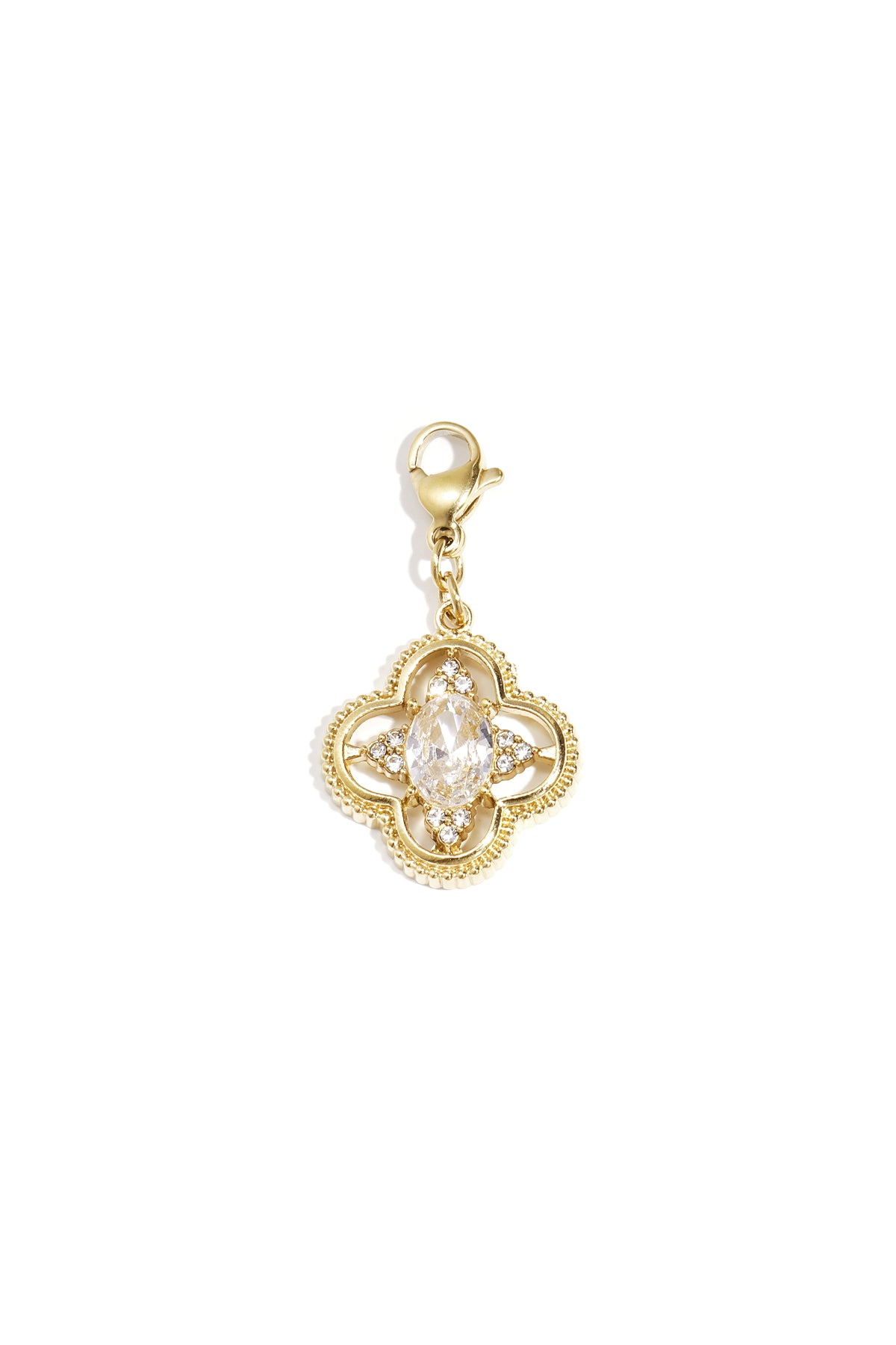 Stainless Steel Sieraden bedel klaver met stenen DIY