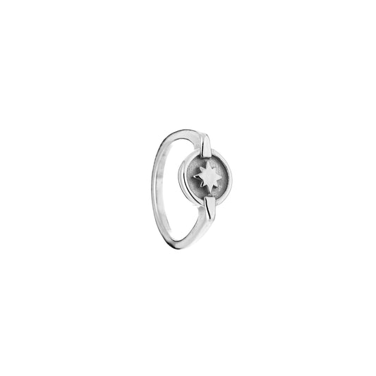 HZ Ring Stainless Steel morning star zilverkleur