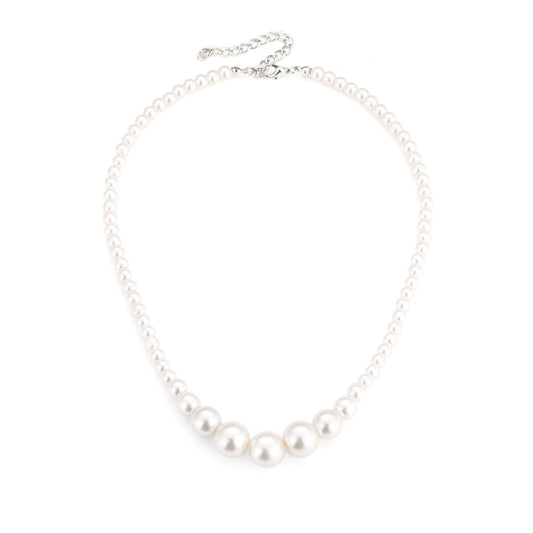 HZ Ketting Élise met witte parellook kralen