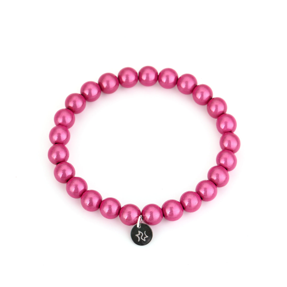HZ Lila Kralenarmband met Bedeltje