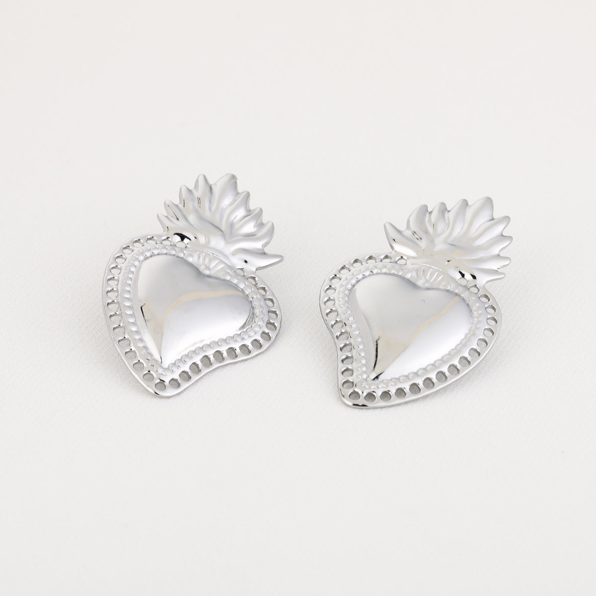 HZ Vurig Hart oorbellen – stainless steel