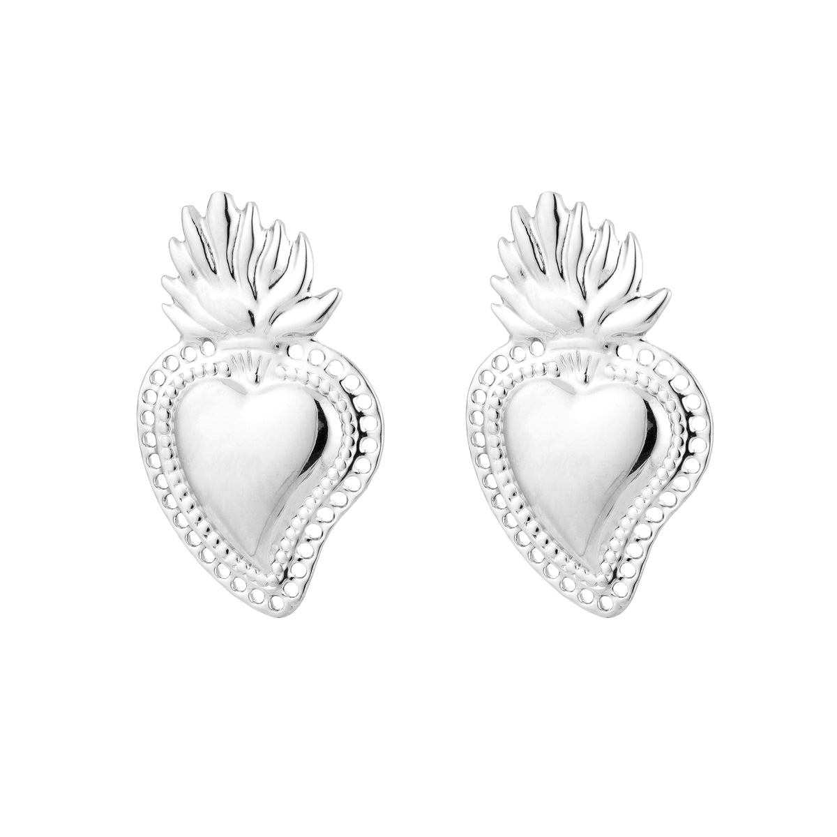 HZ Vurig Hart oorbellen – stainless steel