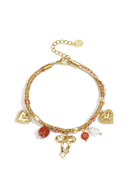 Armband met bedel hart Stainless Steel 