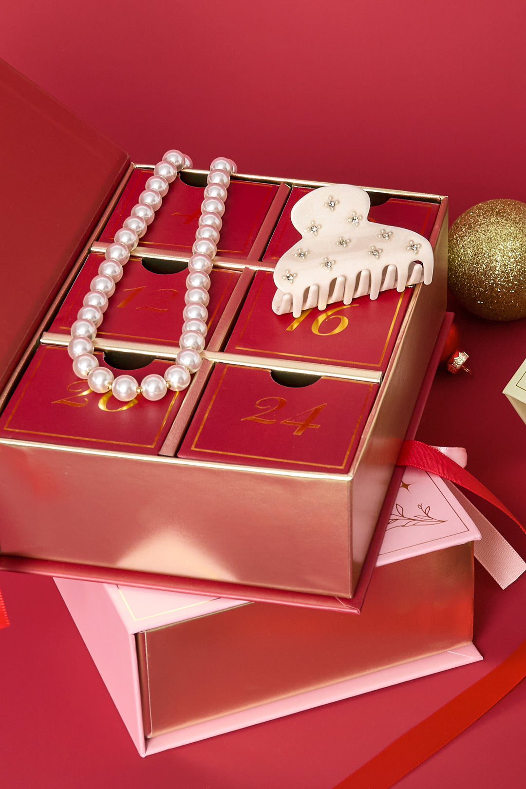 Kerst sieraden adventskalender rechthoek stainless steel Kerstmis