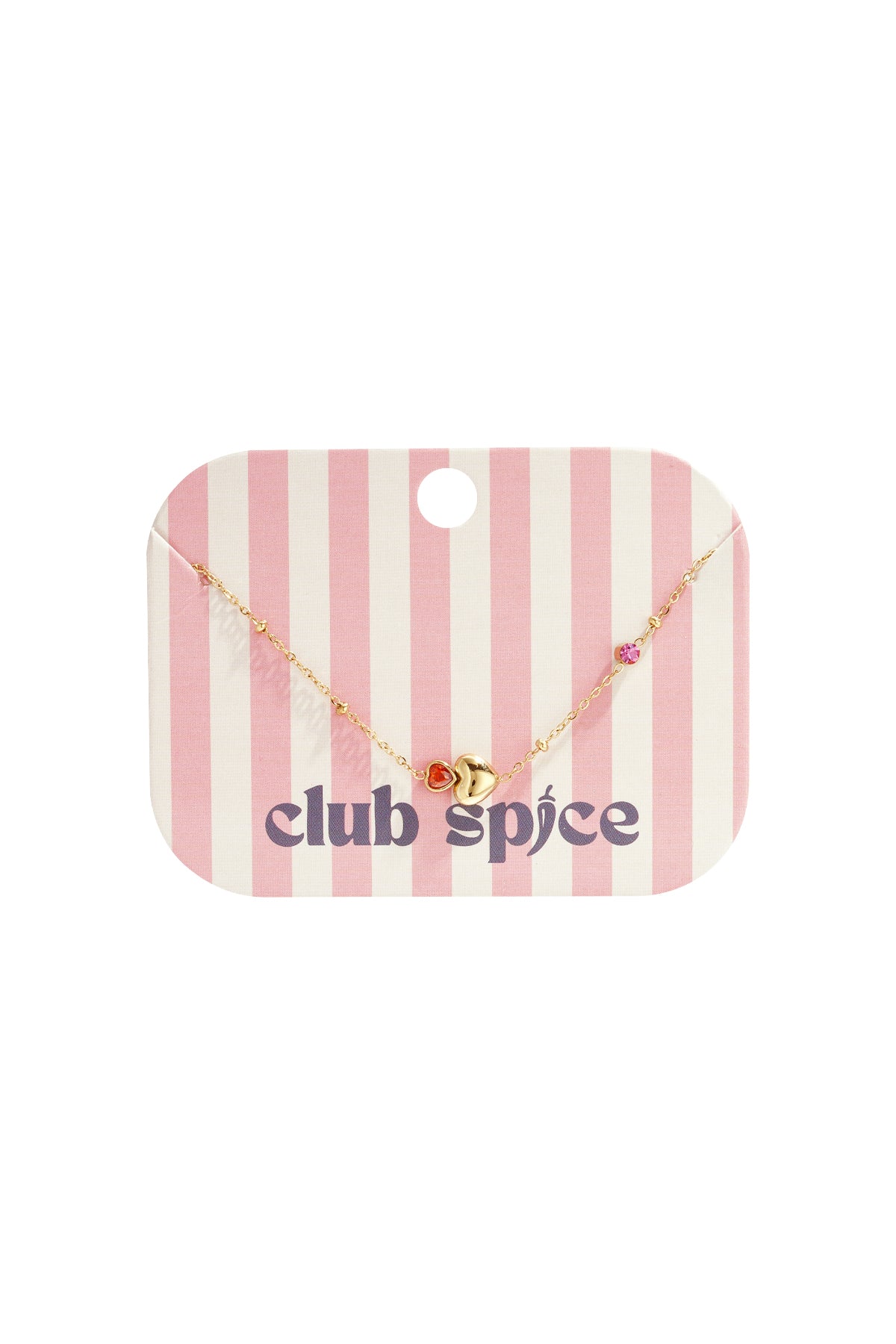 Stainless Steel Armband met hartjes en gekleurde steentjes