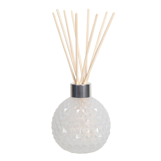 Leeg diffuser glas met 50 stokjes - wit