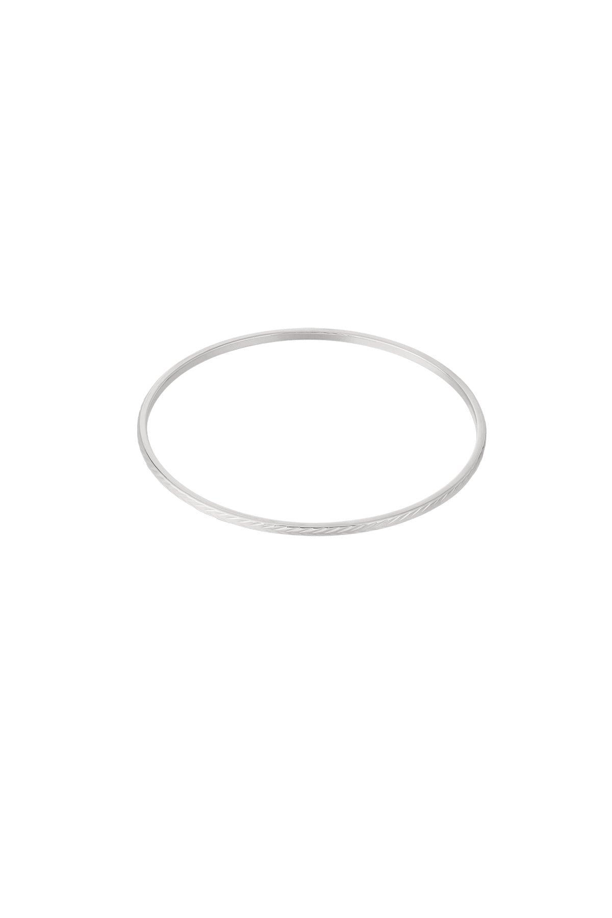 HZ Bangle Fine Lines – zilverkleurig