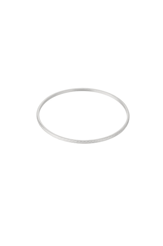 HZ Bangle Fine Lines – zilverkleurig