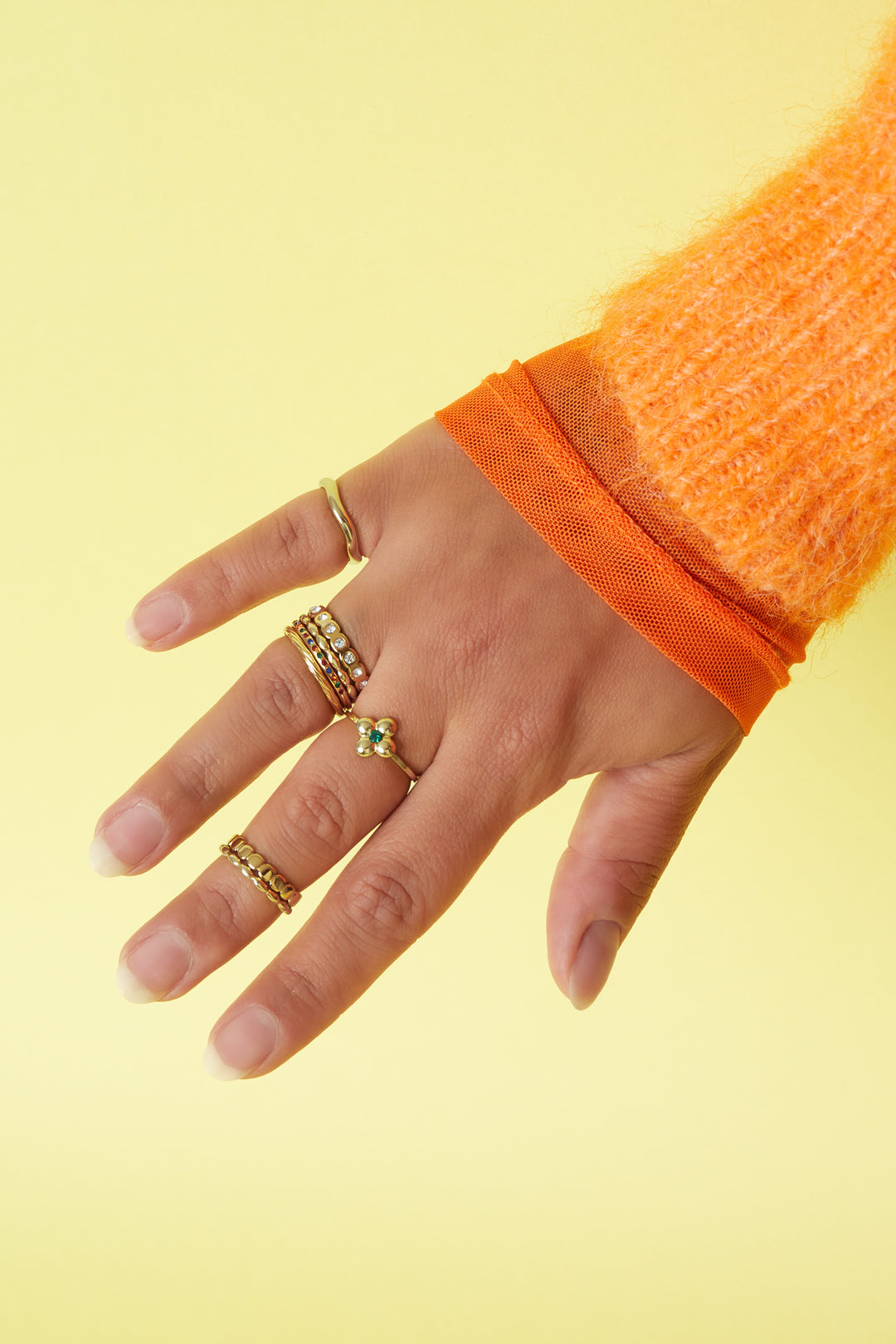 Stainless Steel Minimalistische ring met steentjes