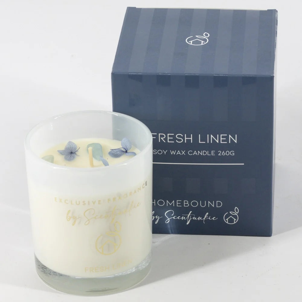 Scent Junkie Geurkaars 260 g. Fresh Linen