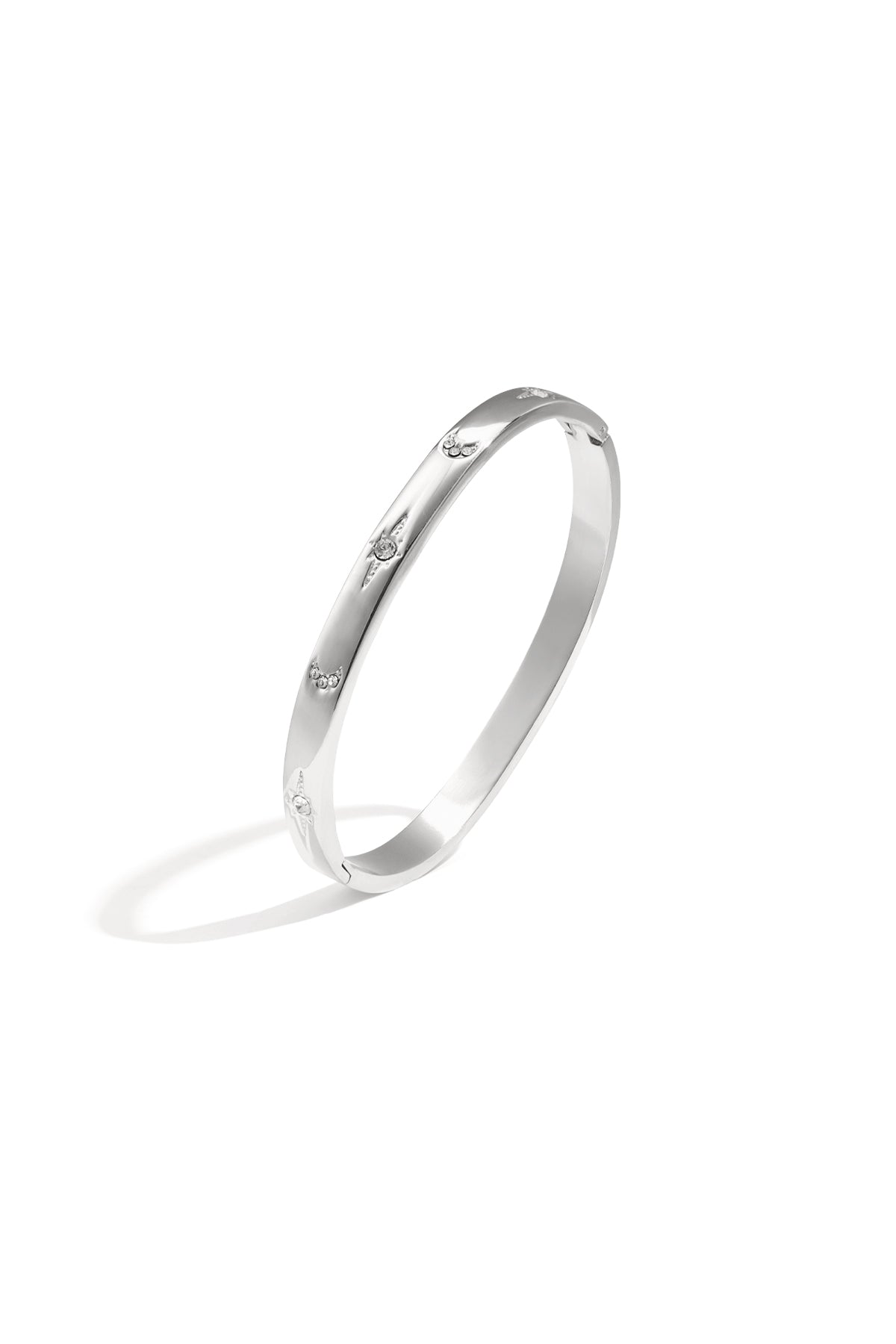 Stainless Steel Armband van roestvrij staal met stippen
