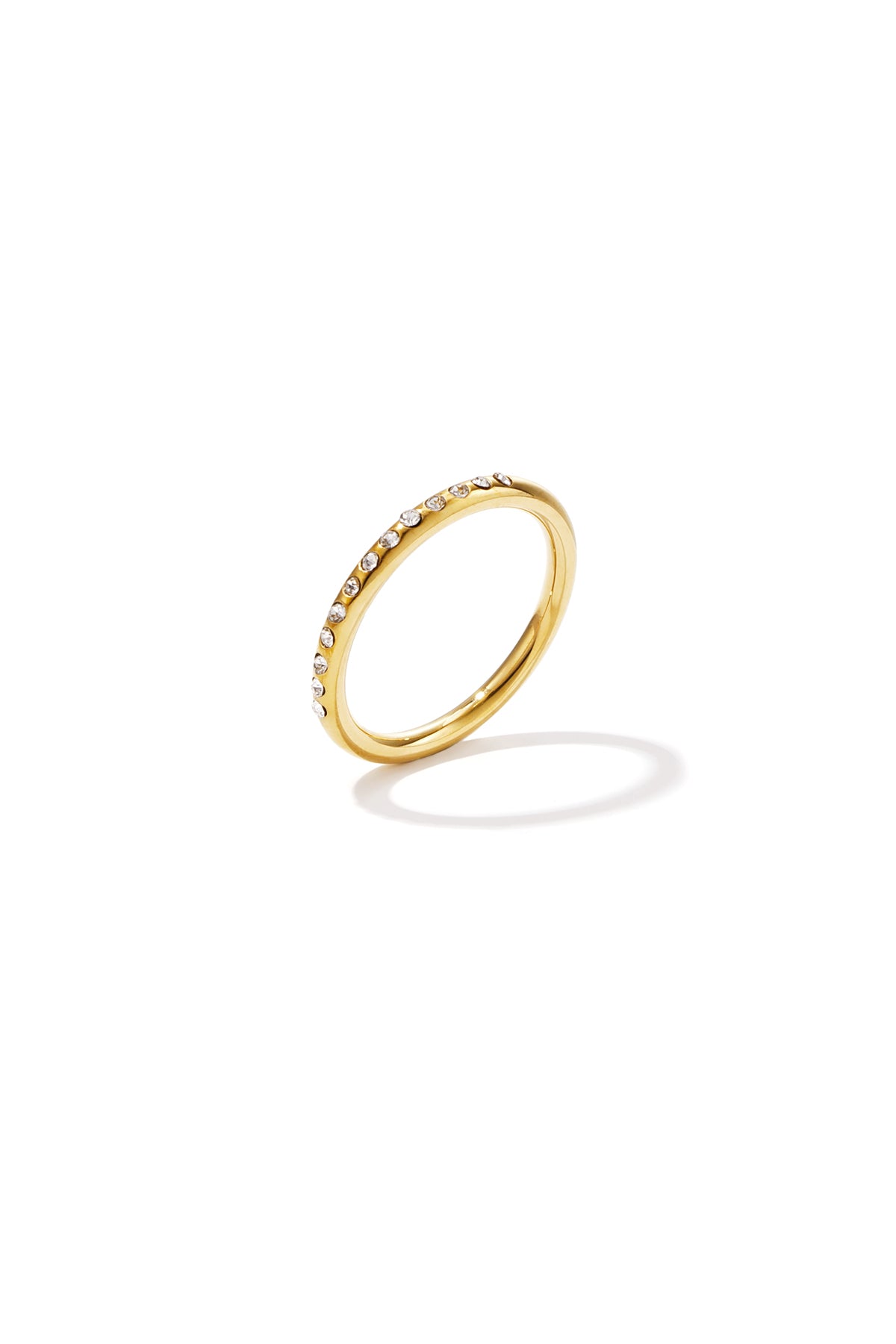 Stainless Steel Minimalistische ring met steentjes