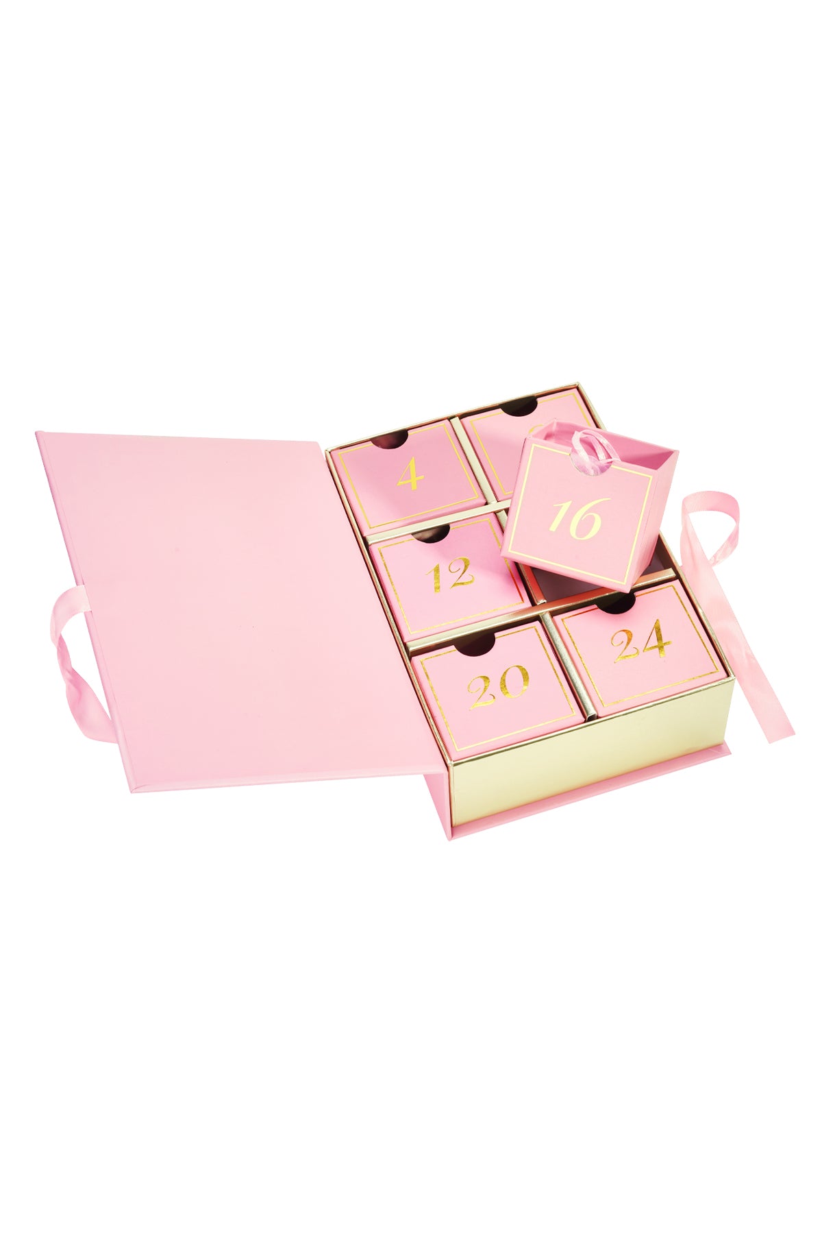 Kerst adventskalender sieraden rood/goud