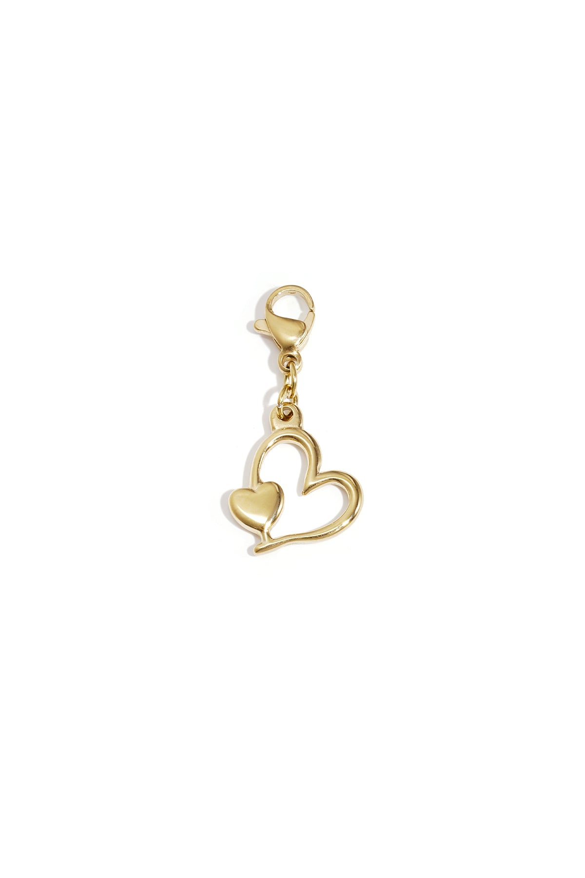 Stainless Steel Sieraden bedel dubbele harten DIY