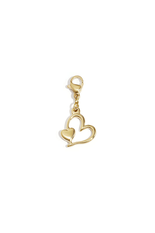 Stainless Steel Sieraden bedel dubbele harten DIY