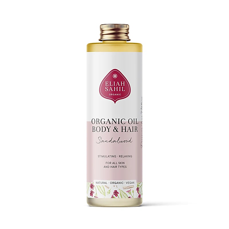 Huid/haar olie Amandel Sandelhout BIO Eliah Sahil -- 100 ml