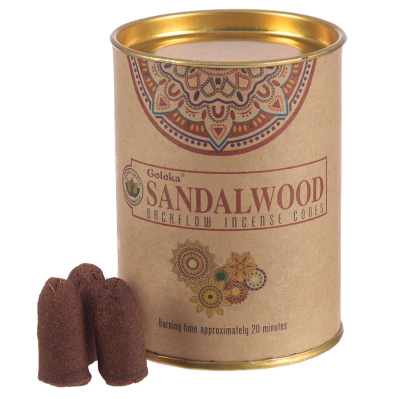 Backflow Wierook Kegels - Sandalwood