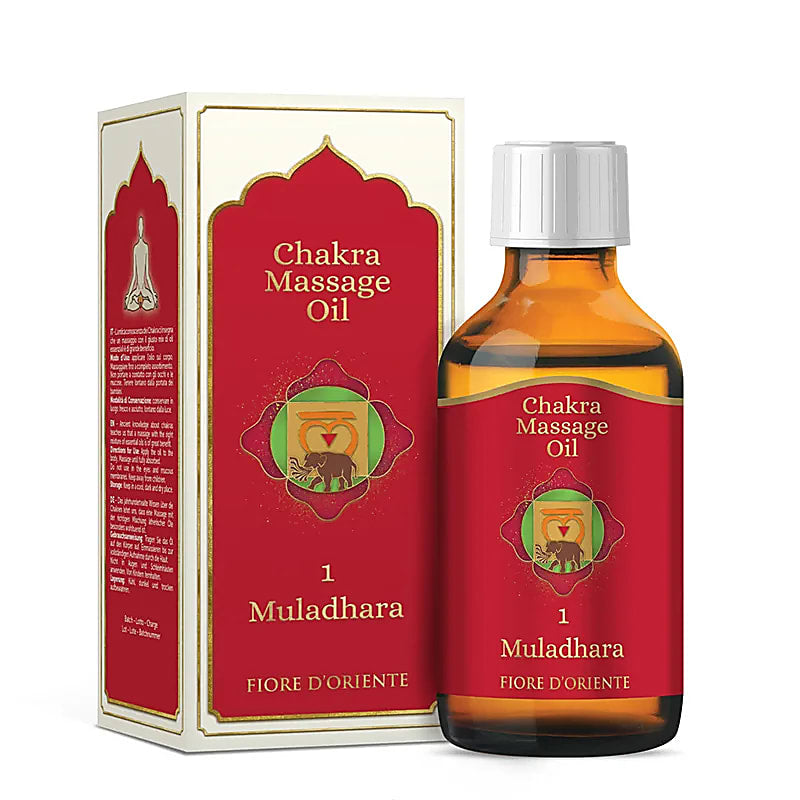 Massageolie 1e chakra Muladhara 100ml