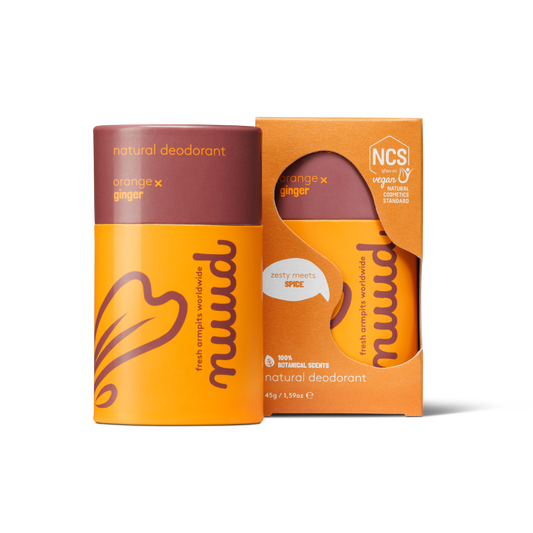 Nuud Natural Deodorant Stick – Orange & Ginger  45 gram