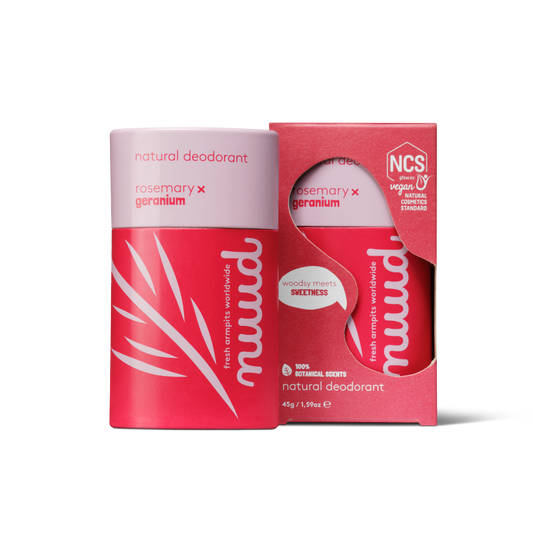 Nuud Natural Deodorant Stick Rosemary & Geranium 45 gram