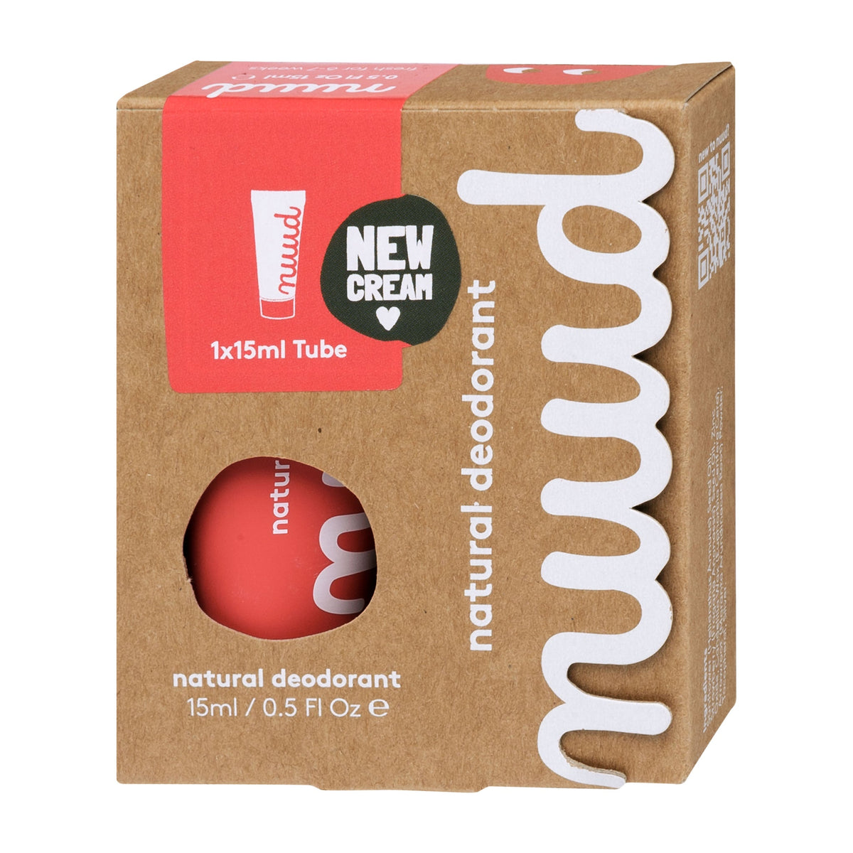 Nuud Natural Deodorantcrème – Parfumvrij – 15 ml