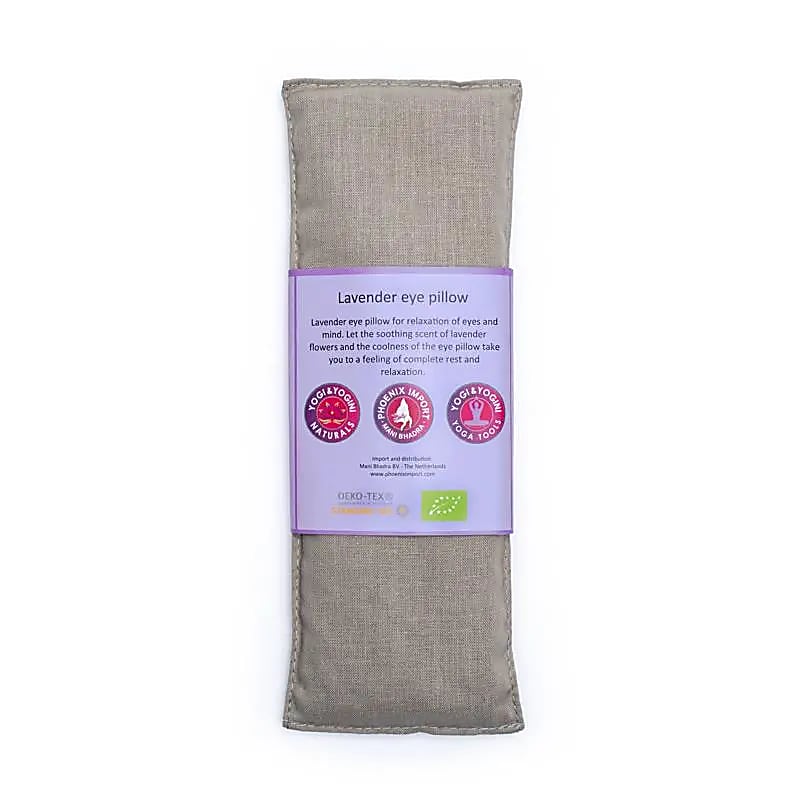 Oogkussen lavendel biologisch taupe 140 g 22x8 cm