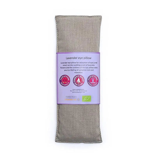 Oogkussen lavendel biologisch taupe 140 g 22x8 cm