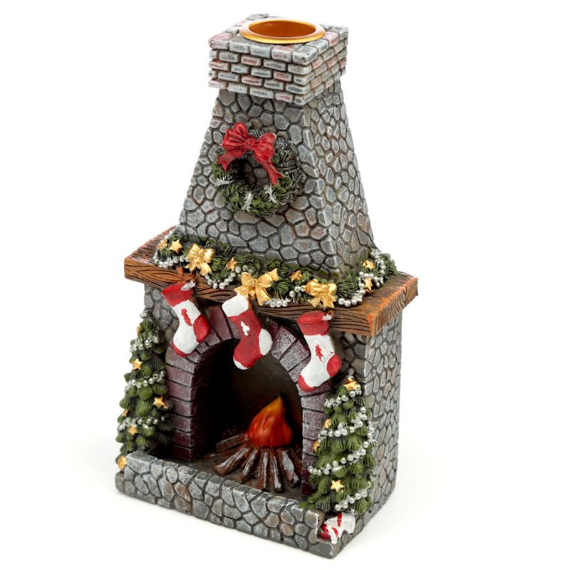 Kerstmis Haard Backflow Wierook Houder