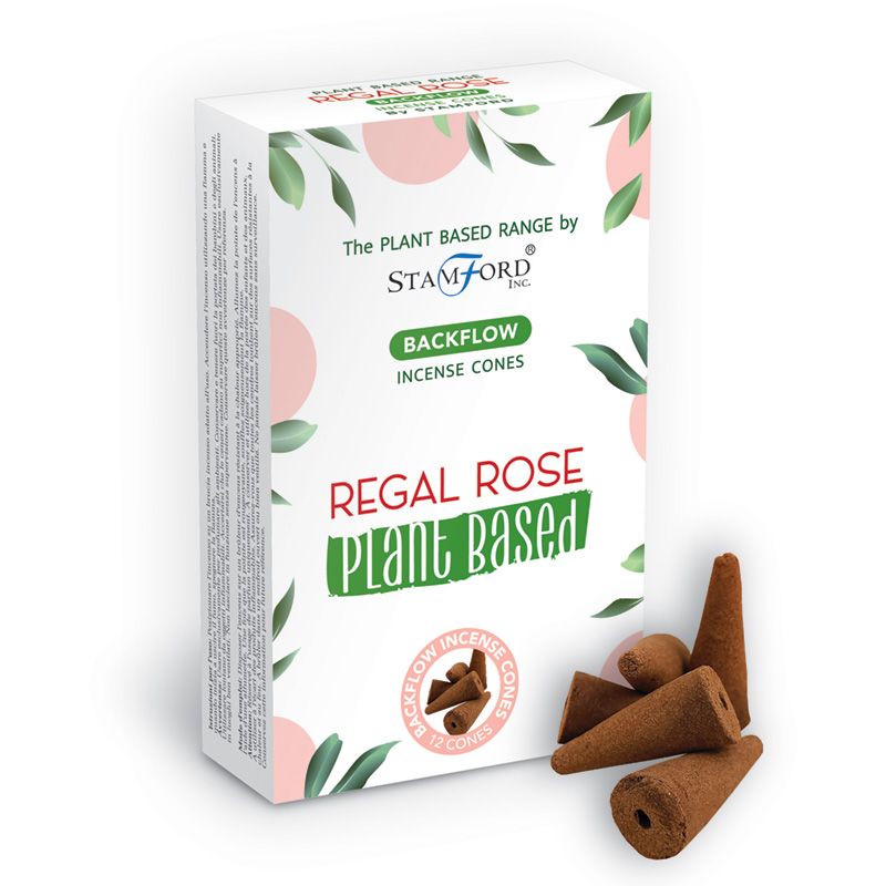 Plantaardige Backflow Wierookkegels - Regal Rose
