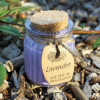 Sojawas kaars in glazen potje - Lavendel
