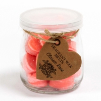 Waxmelts in glazen pot - Klassieke Roos