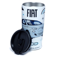 Fiat 500 Thermosfles met thermometer500ml