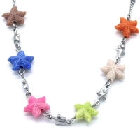 Ketting met Zeesterren S.S Zilverkleuring