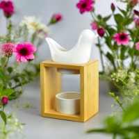 Geurbrander White Birdy bamboe-keramiek